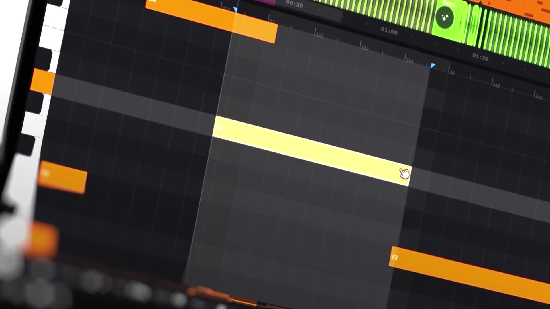 Suno Studio interface — a frame from Suno’s official product film. Shown for workspace context, not as a demonstration of every v6 capability.